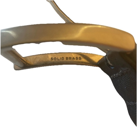 Crookhorn Size 40 Handmade in USA Dark Brown Leather Belt Silver Brass Buckle - Picture 7 of 8